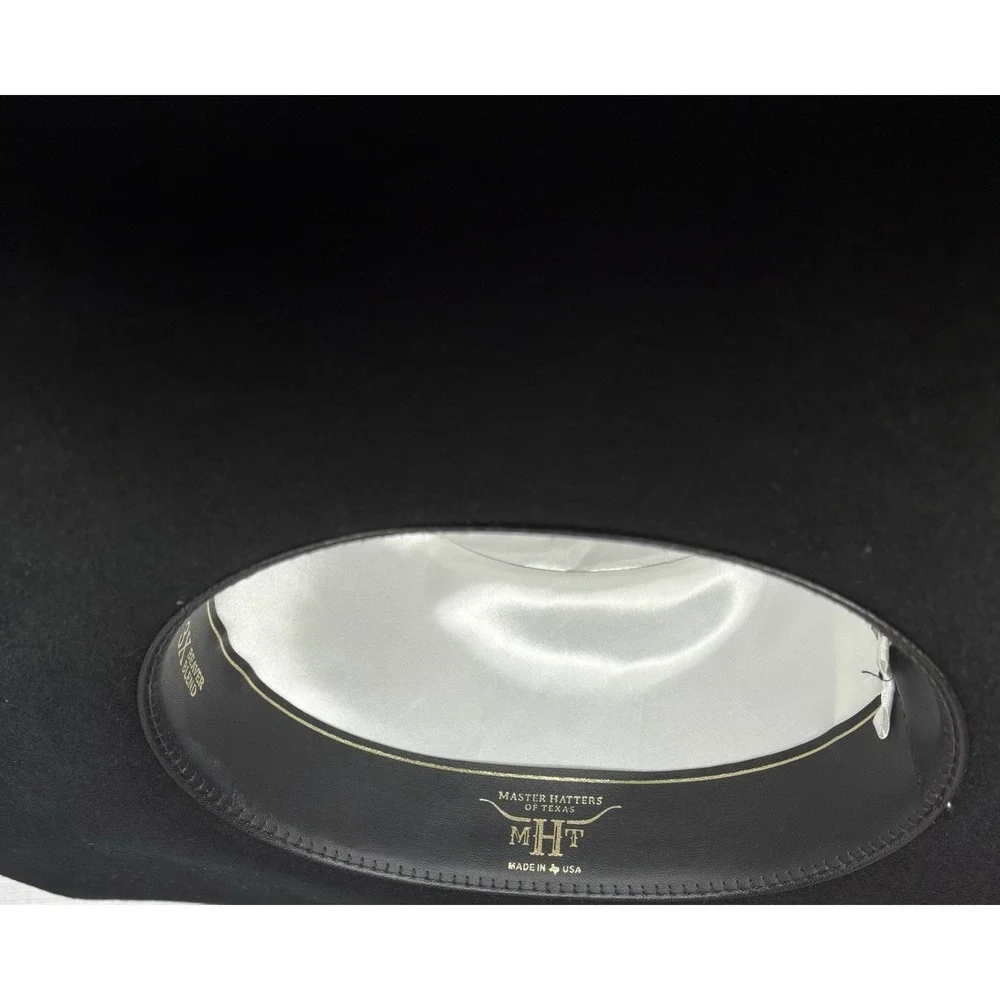 Master Hatters Of Texas MHT Casino Western Cowboy Hat  6 7/8 Black 3X Beaver